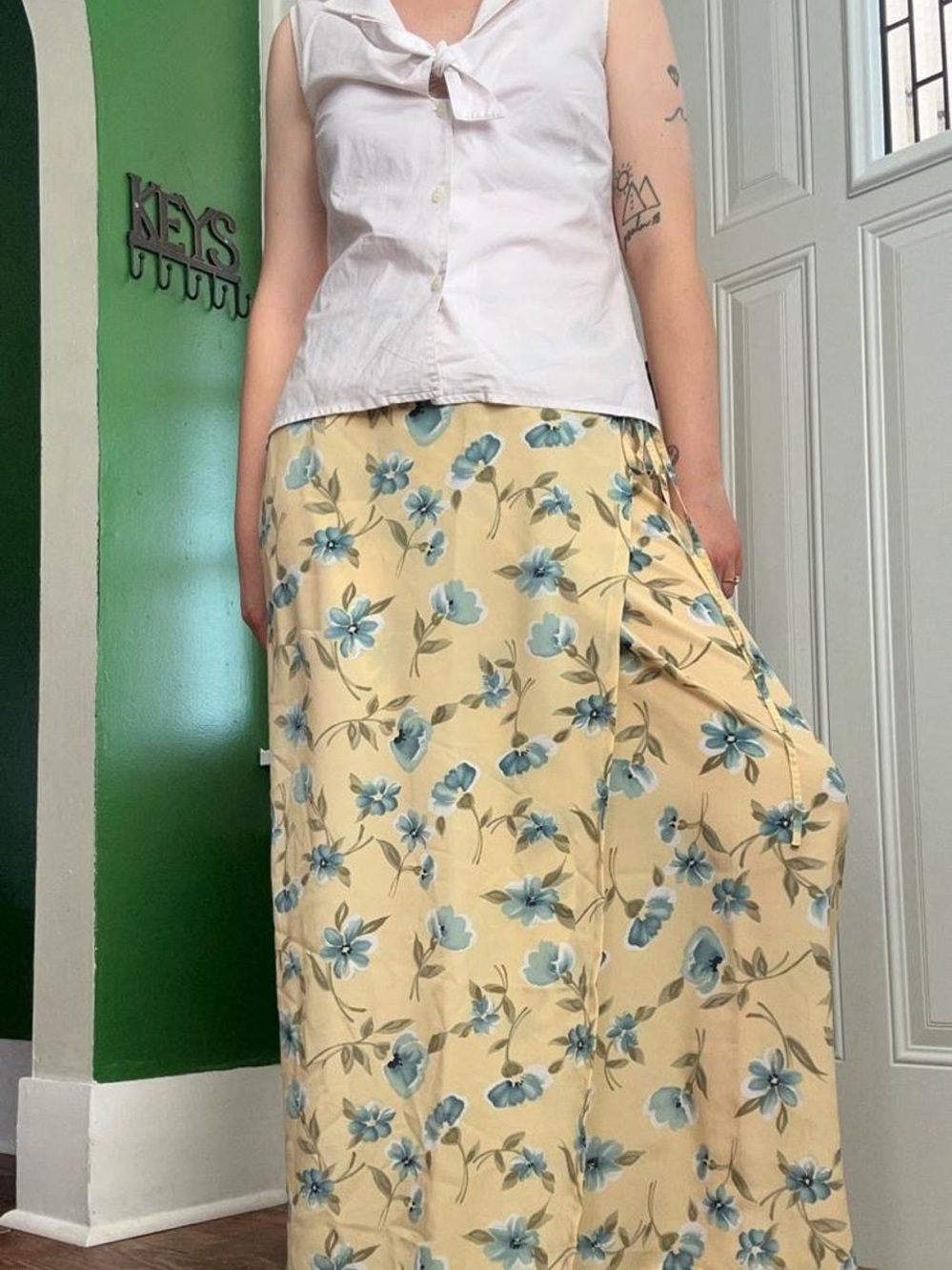 Copper Key yellow maxi skirt